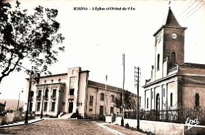 Bouira - L'Eglise et l'Hotel de Ville